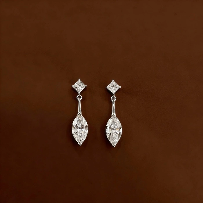 18K Marquise Lab-Grown Diamond Drop Studs Development