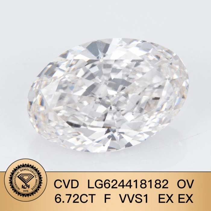 6.72ct Oval-Cut F VVS1 CVD Lab-Grown Diamond Sourcing